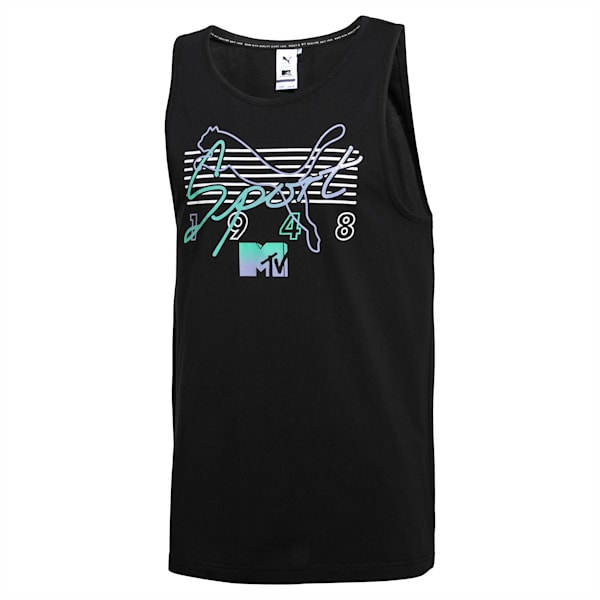 PUMA x MTV Men’s Tank Top, Puma Black, extralarge