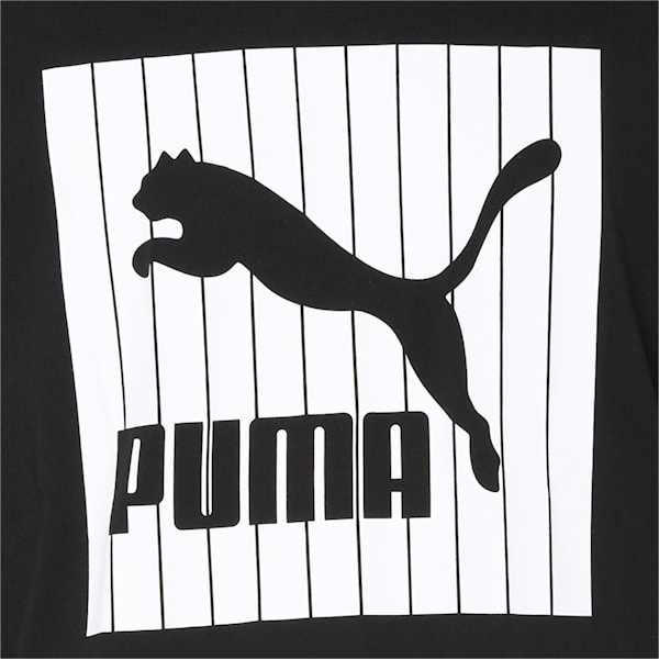 Pinstripe Graphic Tee, Puma Black, extralarge-IND