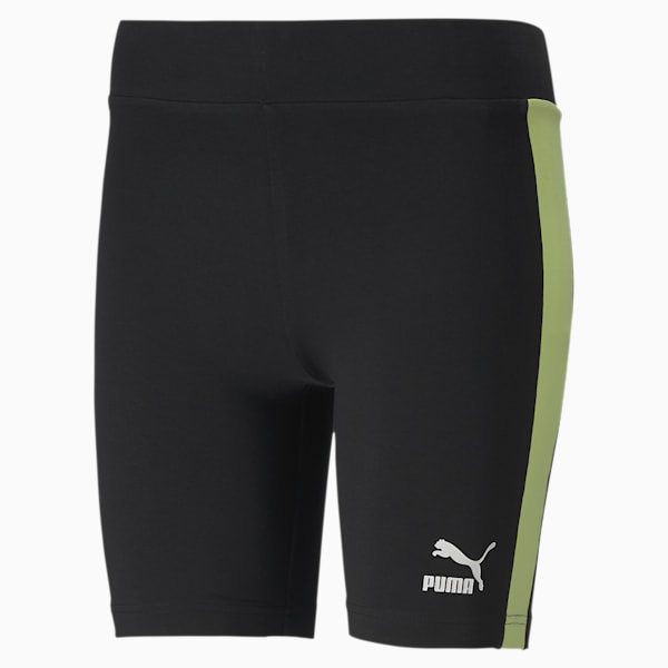 Classics Women's Biker Shorts, Puma Black-Sunny Lime, extralarge