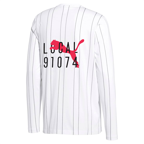 PUMA 91074 Men’s Long Sleeve Tee, Puma White--AOP, extralarge