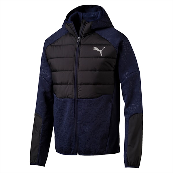 Evostripe Hybrid Style Water Repellent Men's Jacket, Peacoat, extralarge-IND