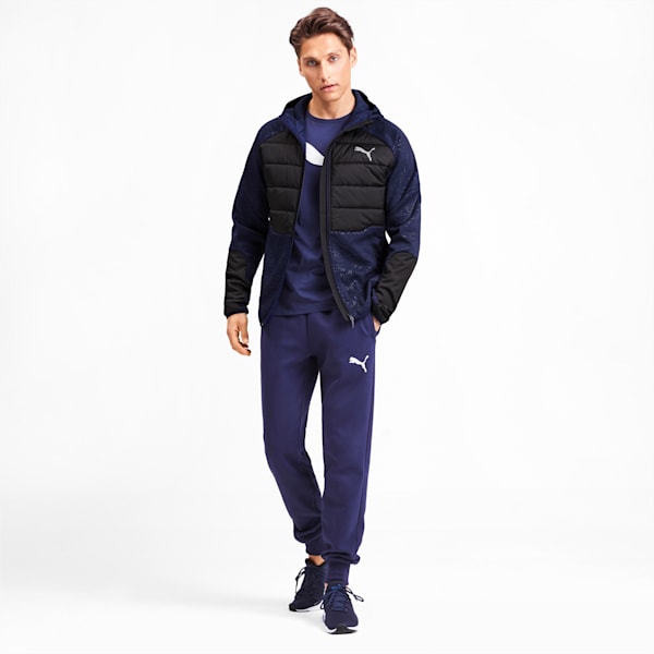 Evostripe Hybrid Style Water Repellent Men's Jacket, Peacoat, extralarge-IND