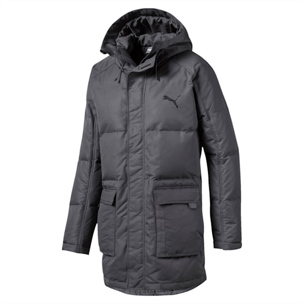 Oversize 500 Down Hooded Men's Jacket, CASTLEROCK, extralarge-IND