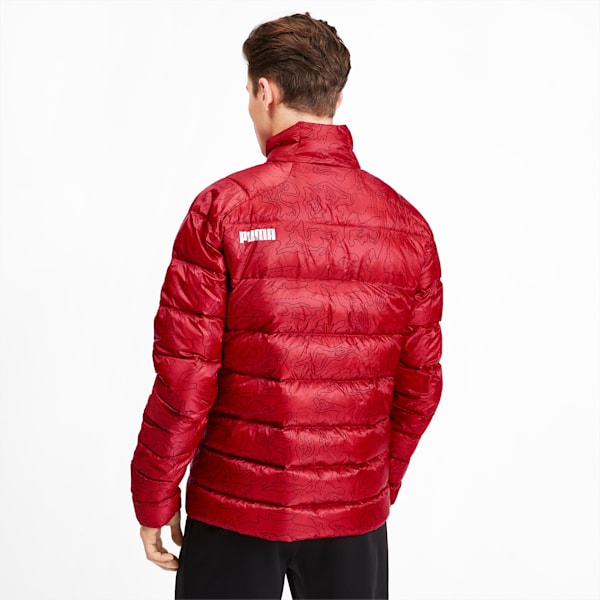 PWRWarm packLITE 600 Down AOP Men's Jacket, High Risk Red, extralarge-IND