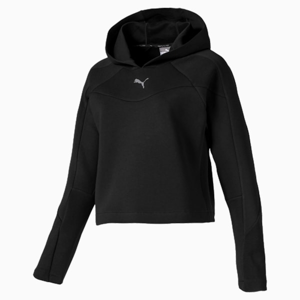 Evostripe Long Sleeve Women's Hoodie, Puma Black, extralarge-IND