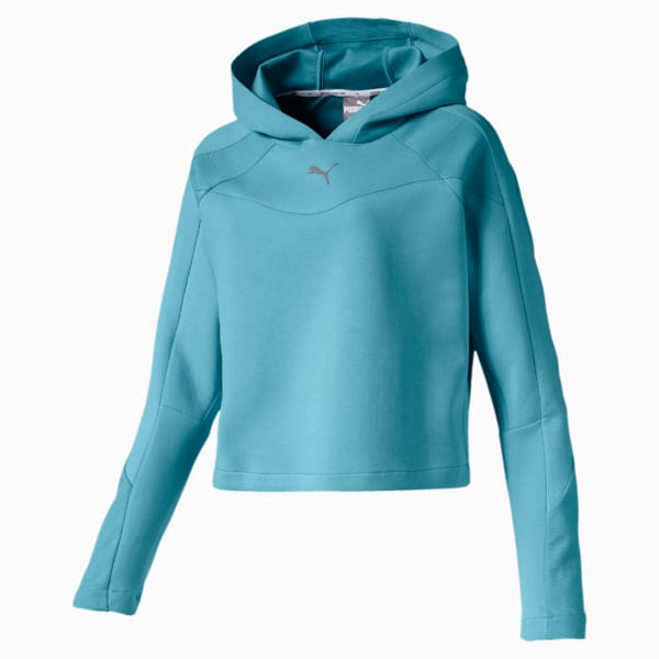 Evostripe Long Sleeve Women's Hoodie, Milky Blue, extralarge-IND
