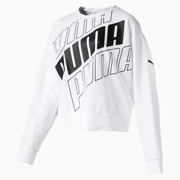 Modern Sports Women's Crewneck Sweatshirt, Puma White, extralarge