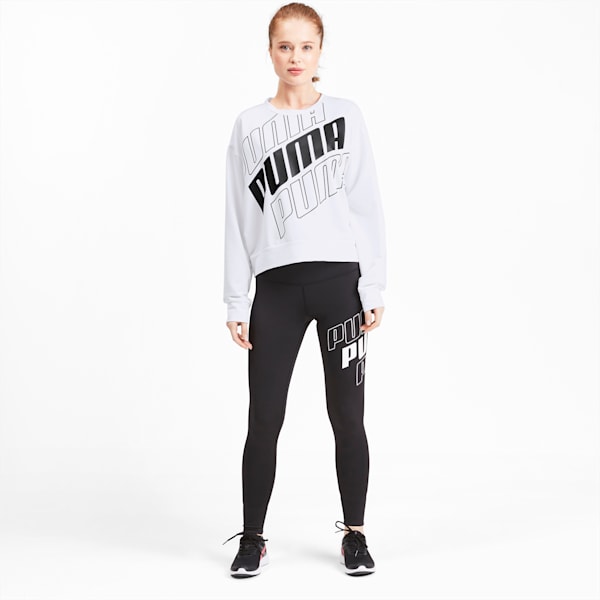 Modern Sports Women's Crewneck Sweatshirt, Puma White, extralarge