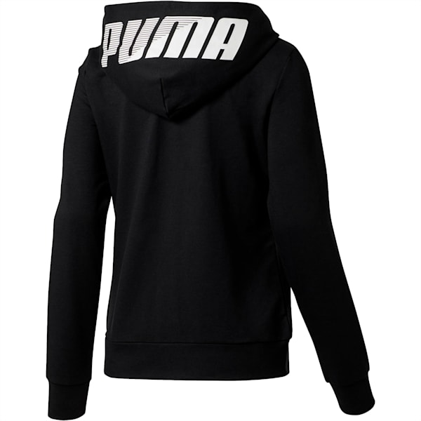 Modern Sports Women's Full Zip Logo Hoodie, Puma Black, extralarge