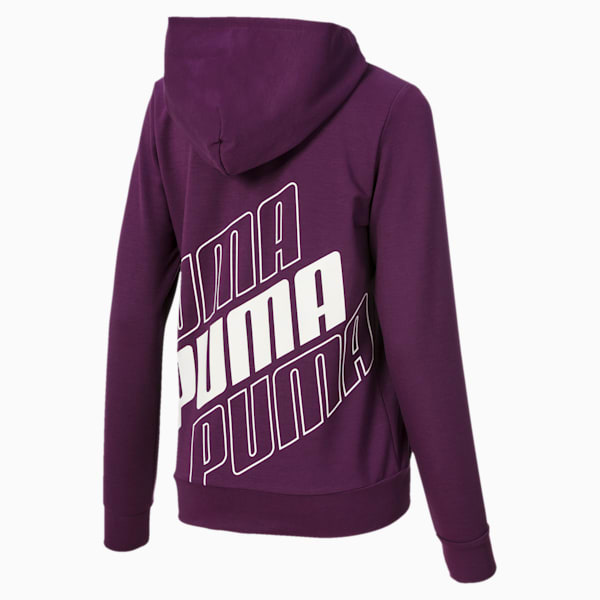 Modern Sports Women's Full Zip Logo Hoodie, Plum Purple, extralarge