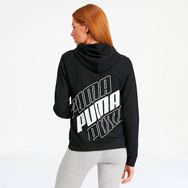 Modern Sports Women's Full Zip Logo Hoodie, Puma Black, extralarge