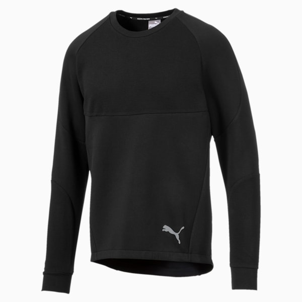 Evostripe Men's Crewneck Sweatshirt, Puma Black, extralarge
