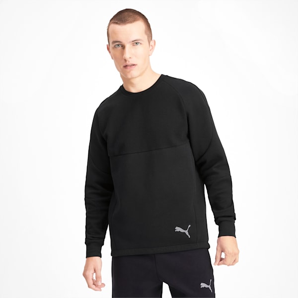 Evostripe Men's Crewneck Sweatshirt, Puma Black, extralarge