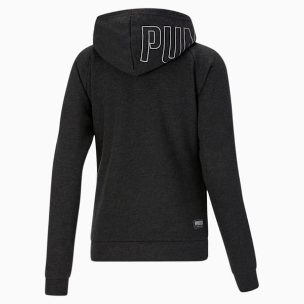 Athletics Women's Full Zip Fleece Hoodie, Dark Gray Heather, extralarge