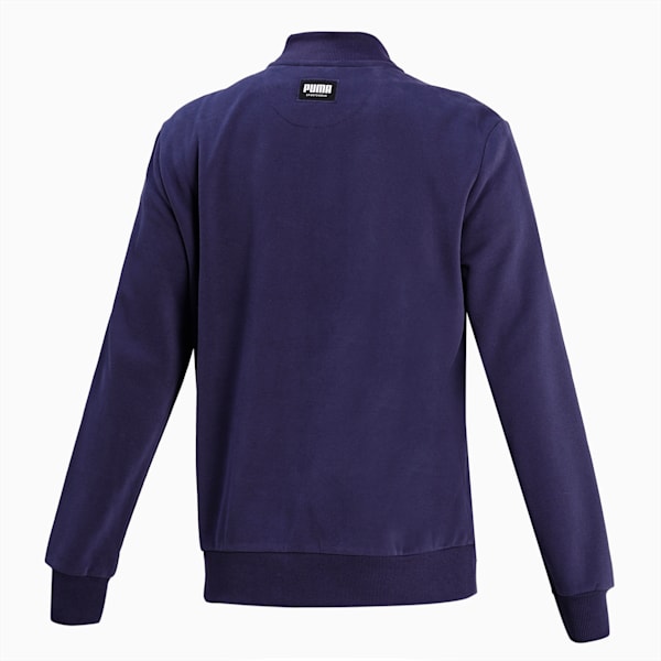 Athletics Long Sleeve Men's Sweat Jacket, Peacoat, extralarge-IND