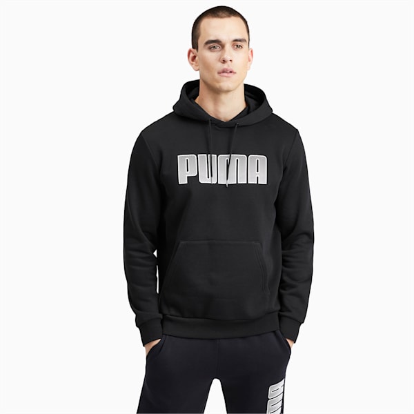 Men's Fleece Hoodie, Puma Black, extralarge-IND