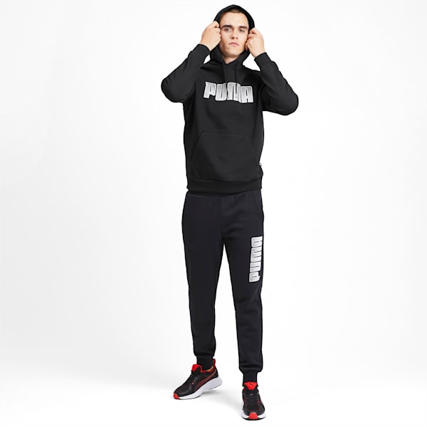 Men's Fleece Hoodie, Puma Black, extralarge-IND