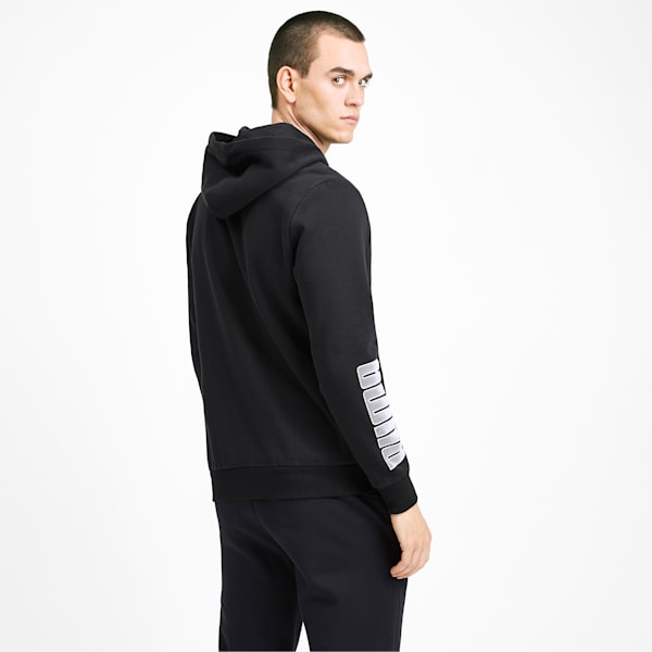 Full Zipp Men's Fleece Hoodie, Puma Black, extralarge-IND
