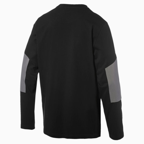 NU-TILITY Men's Long Sleeve Tee, Puma Black, extralarge