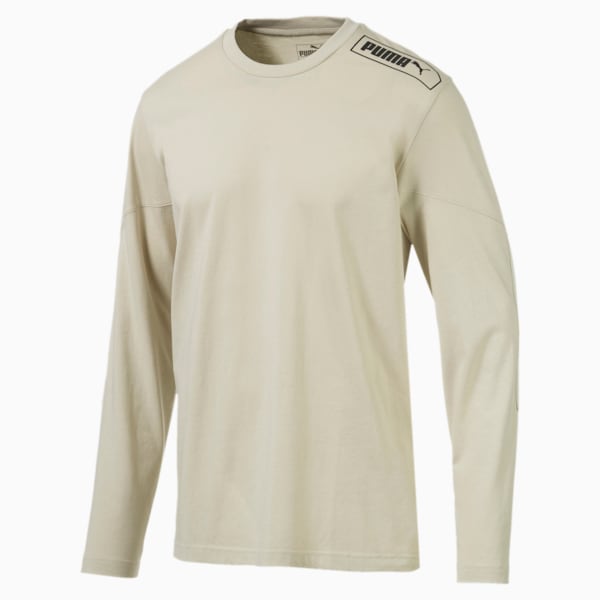 NU-TILITY Men's Long Sleeve Tee, Overcast, extralarge