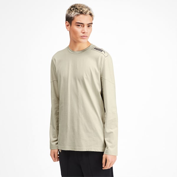 NU-TILITY Men's Long Sleeve Tee, Overcast, extralarge