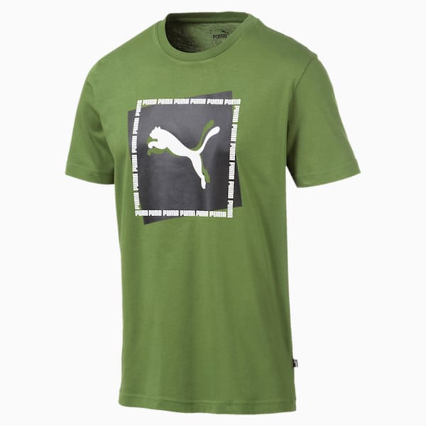 Cat Brand Graphic Men's Tee, Garden Green, extralarge