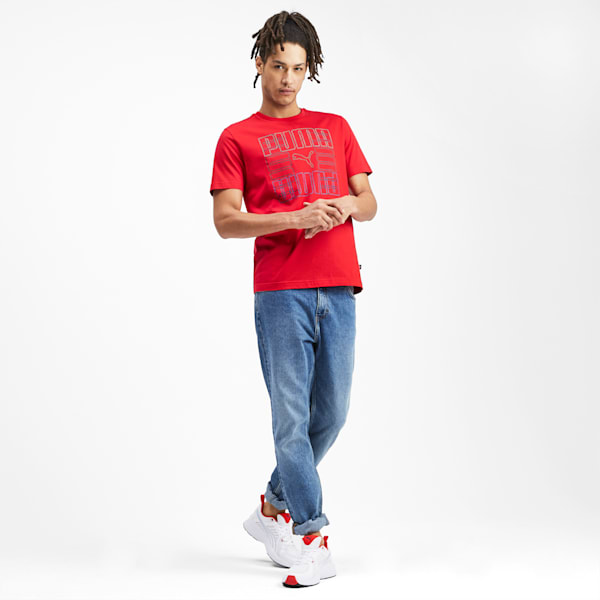 PUMA Brand Graphic Men's Tee, High Risk Red, extralarge