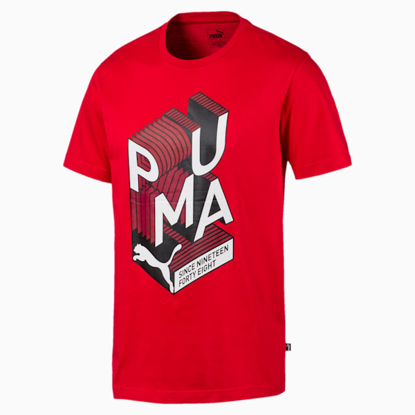 Men's Graphic Effect Tee, High Risk Red, extralarge-SEA