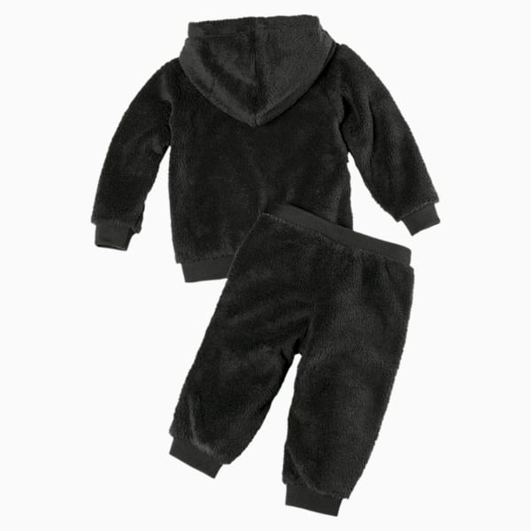 Minicats Sherpa Infant Jogger Set, Cotton Black, extralarge