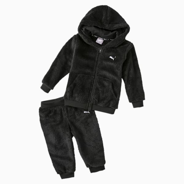 Minicats Sherpa Infant Jogger Set, Cotton Black, extralarge