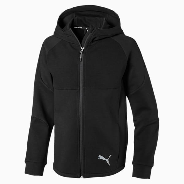 Evostripe Boys' Hooded Jacket, Puma Black, extralarge