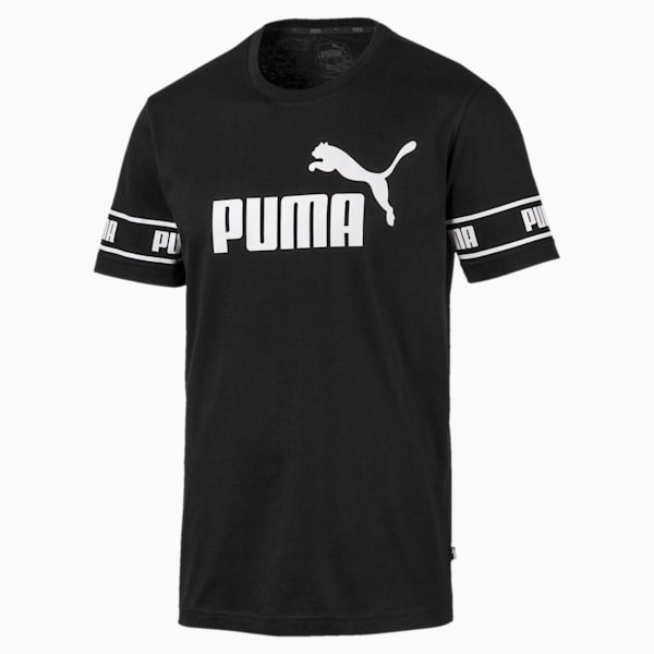Amplified Men's Big Logo Tee, Puma Black, extralarge