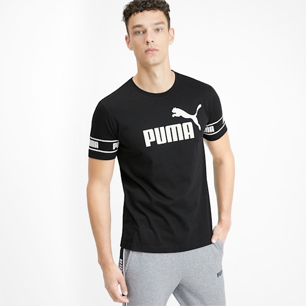 Amplified Men's Big Logo Tee, Puma Black, extralarge