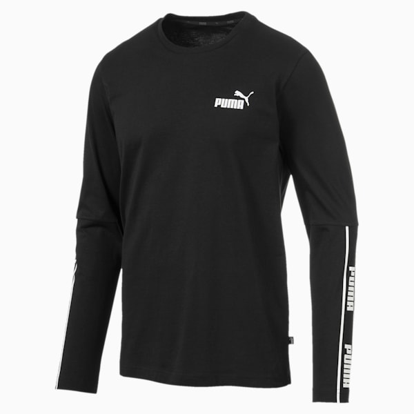 Amplified Men's Long Sleeve Tee, Puma Black, extralarge