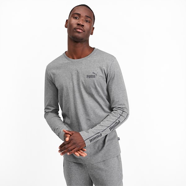 Amplified Men's Long Sleeve Tee, Medium Gray Heather, extralarge