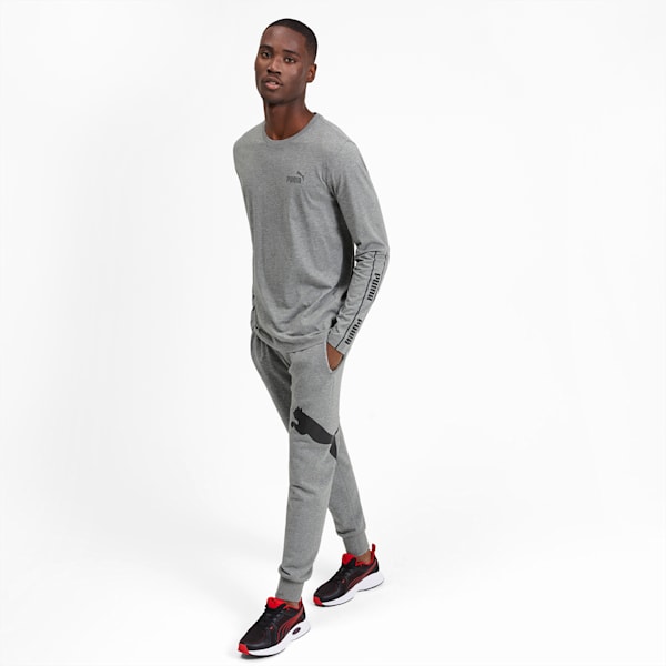 Amplified Men's Long Sleeve Tee, Medium Gray Heather, extralarge