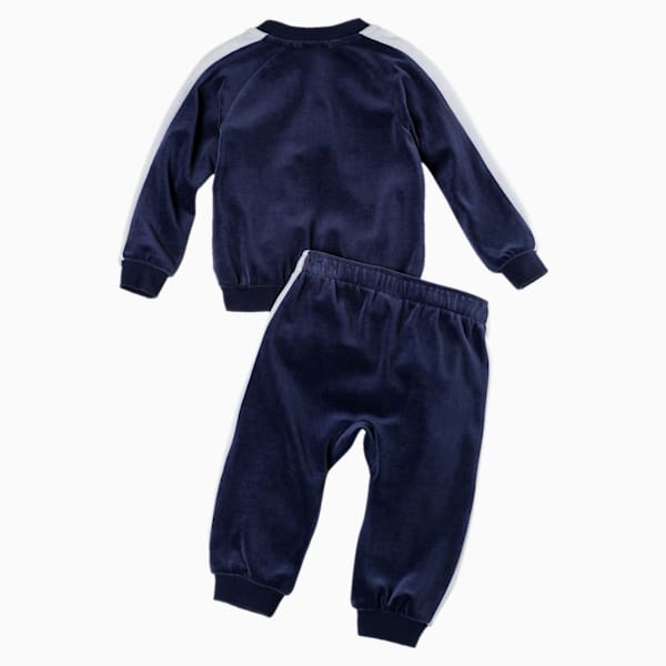 Minicats Infant T7 Velvet Jogger Set, Peacoat, extralarge