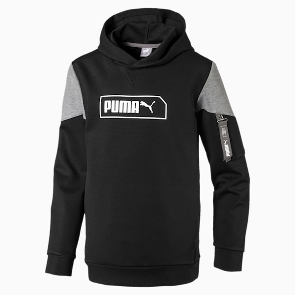 Grey puma hoodie junior discount