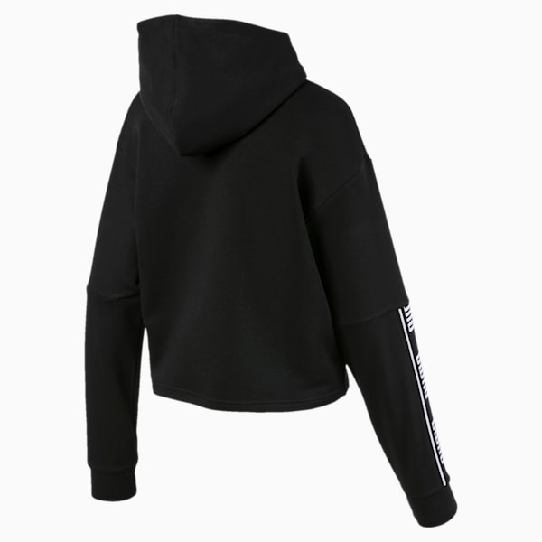 Amplified Women's Cropped Hoodie, Puma Black, extralarge