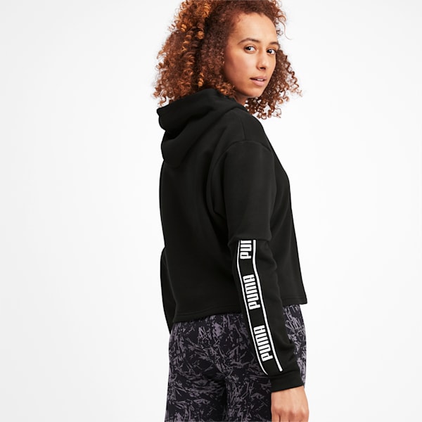 Amplified Women's Cropped Hoodie, Puma Black, extralarge