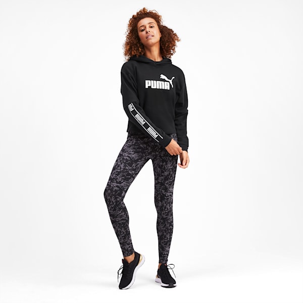 Amplified Women's Cropped Hoodie, Puma Black, extralarge