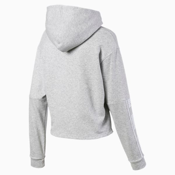 Amplified Women's Cropped Hoodie, Light Gray Heather, extralarge
