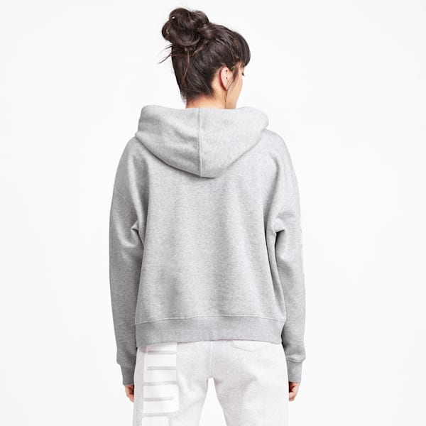 Rebel Women's Hoodie, Light Gray Heather, extralarge