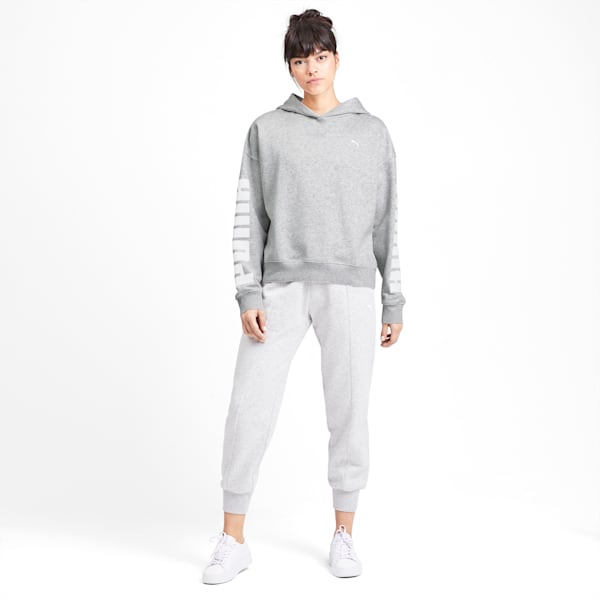 Rebel Women's Hoodie, Light Gray Heather, extralarge