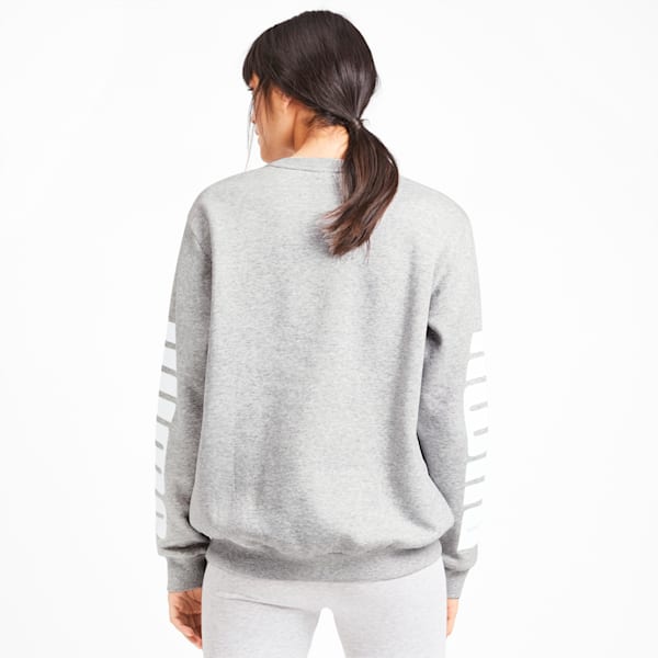 Rebel Women's Crewneck Sweatshirt, Light Gray Heather, extralarge