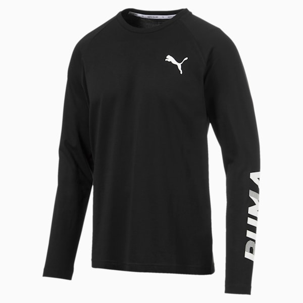 Modern Sports Men's Long Sleeve Tee, Puma Black, extralarge