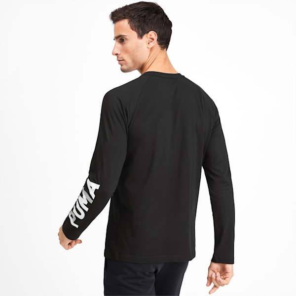 Modern Sports Men's Long Sleeve Tee, Puma Black, extralarge