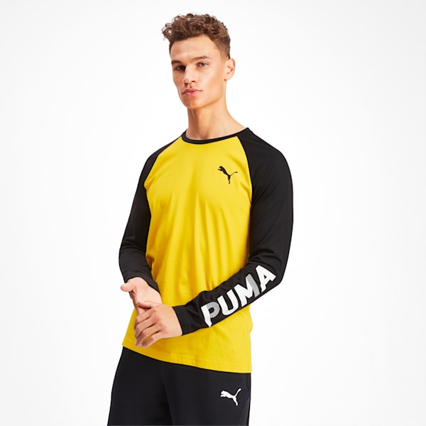 Modern Sports Men's Long Sleeve Tee, Sulphur, extralarge
