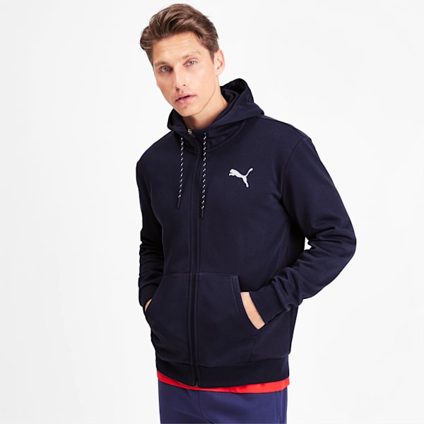 Modern Sports Full Zip Men's Hoodie, Peacoat, extralarge-IND