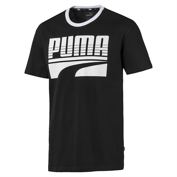 Rebel Bold Graphic Short Sleeve Men's T-Shirt, Puma Black, extralarge-IND